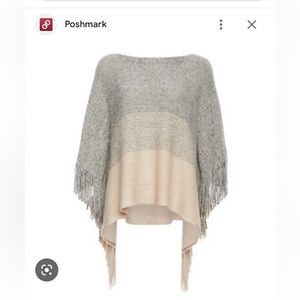 Korye Fringe Gradient Poncho Size OS NWT